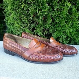 Mezlan Genuine Crocodile Woven Men's Shoes 8